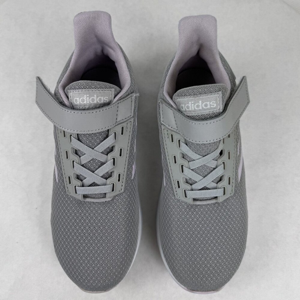 Adidas Cloudfoam Adiwear Sneaker Womens Size 2 Gray Pink White Hook Loop Closure - Picture 9 of 12